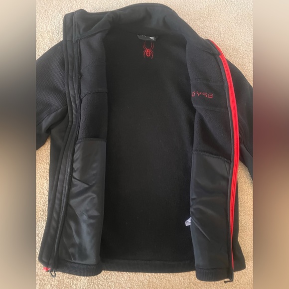 Spider Black Full-Zip Fleece Jacket Kids 7-8 - Picture 5 of 9